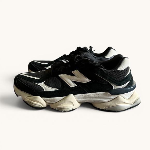 New Balance Shoes - New Balance 9060 Black Castlerock Sea Salt Sneakers U9060NAA Mens 7.5 Womens 9